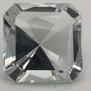 Oleg Cassini Crystal Cut Diamond Paperweight